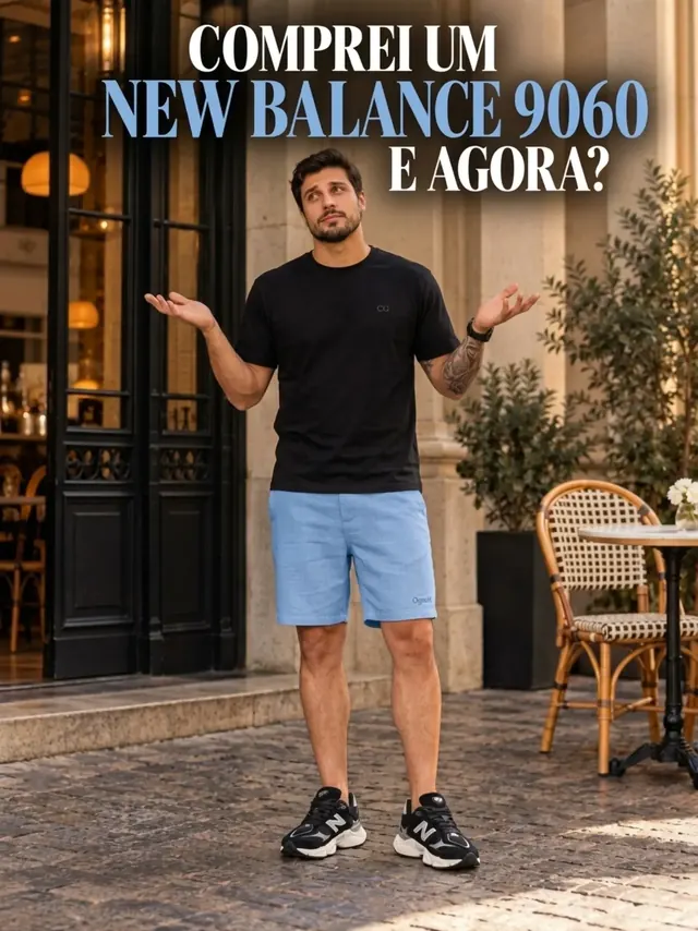 Camiseta, bermuda e tênis